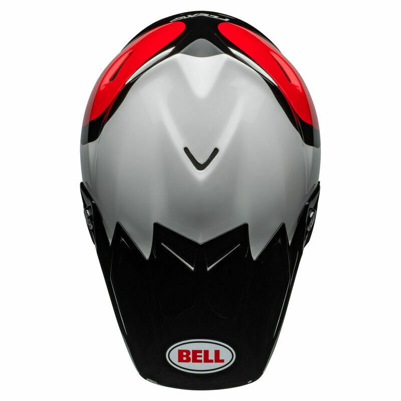 Bell Moto-9S Flex Hello Cousteau Stripes White Red Helmet