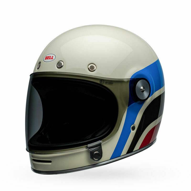 Bell Bullitt Speedway Vintage White Blue Helmet - Speed Addicts