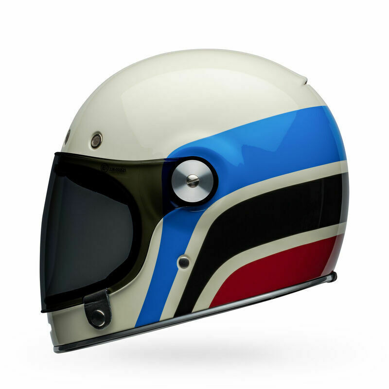 Bell Bullitt Speedway Vintage White Blue Helmet