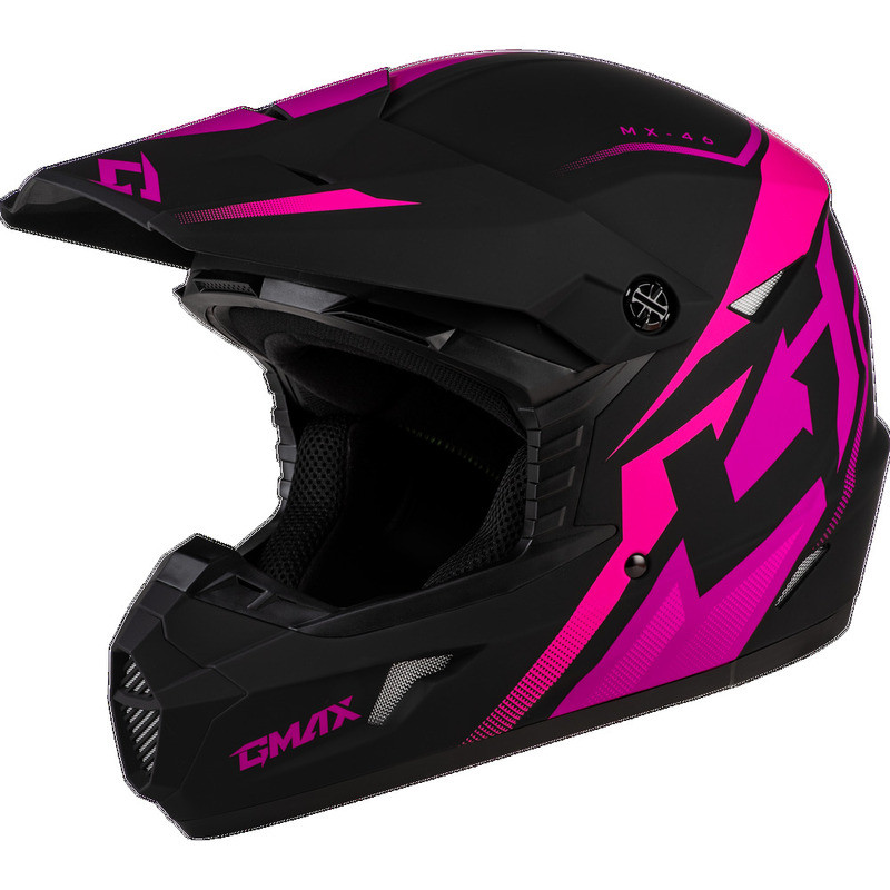 Gmax MX-46 Compound Matte Black Pink Helmet