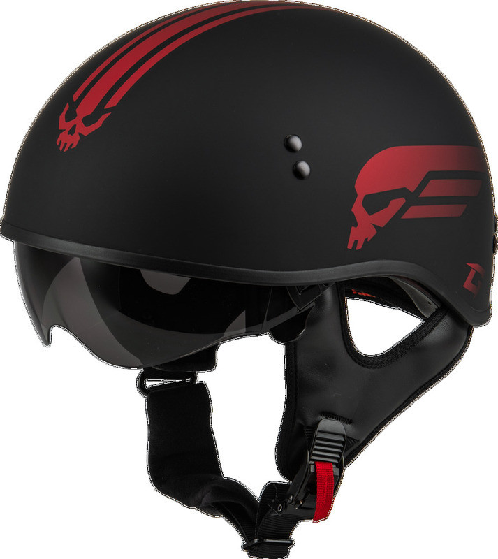 Gmax HH-65 Retribution Matte Black Red Helmet