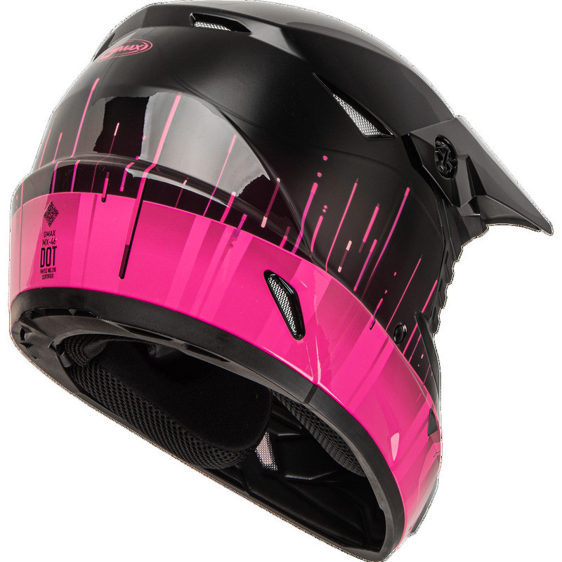 Gmax MX-46 Frequency Black Pink Helmet