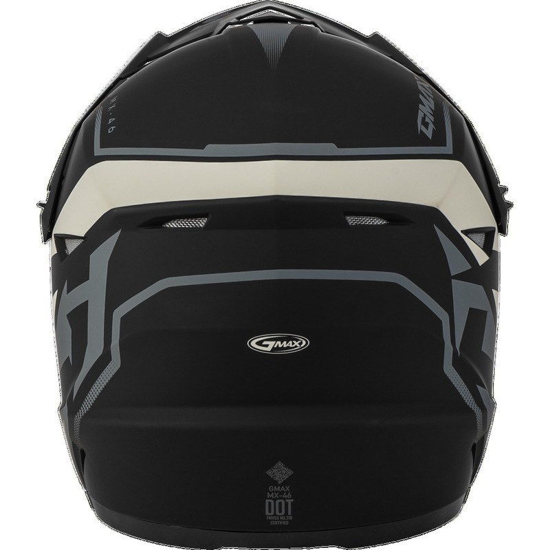 Gmax MX-46 Compound Matte Black Grey White Helmet
