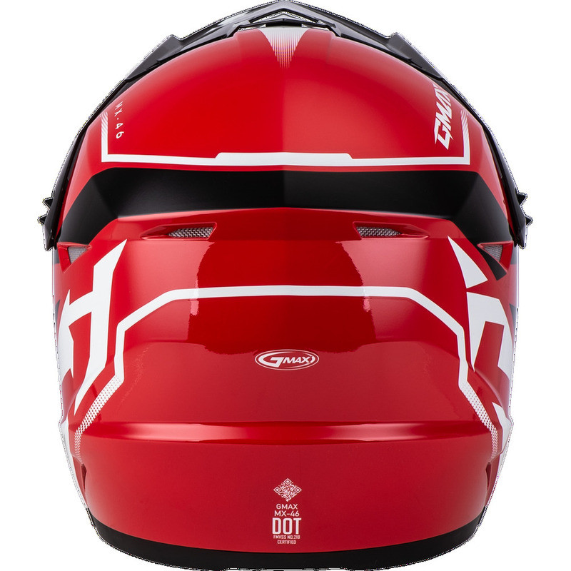 Gmax MX-46 Compound Red Black White Helmet