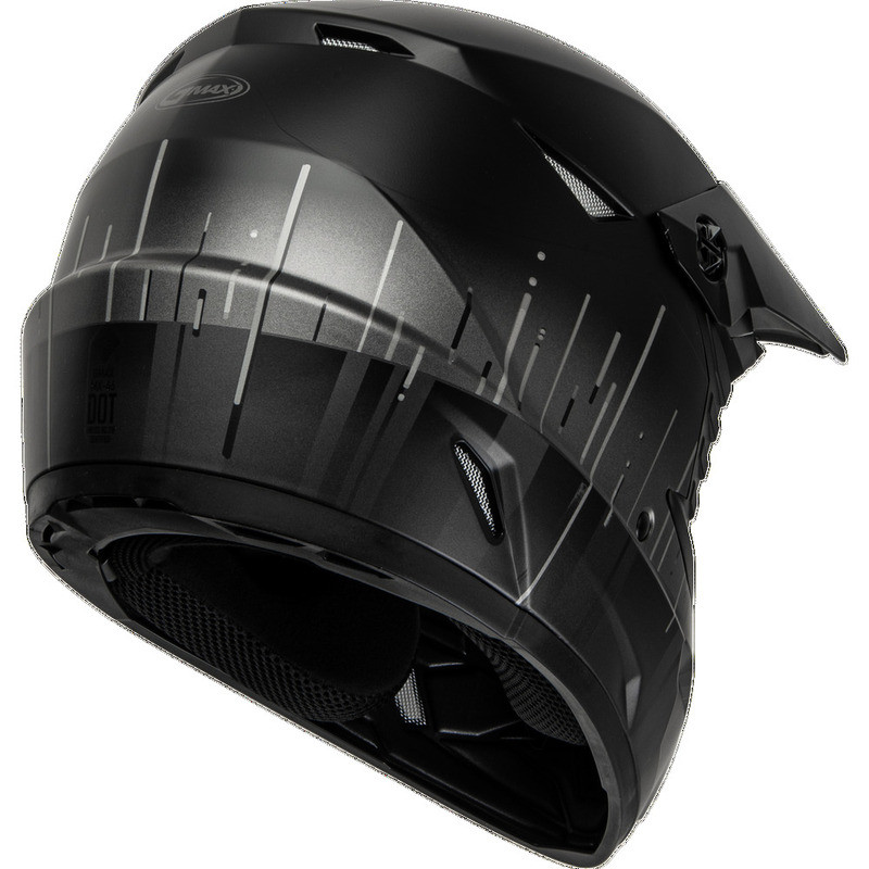 Gmax MX-46 Frequency Matte Black Grey Helmet