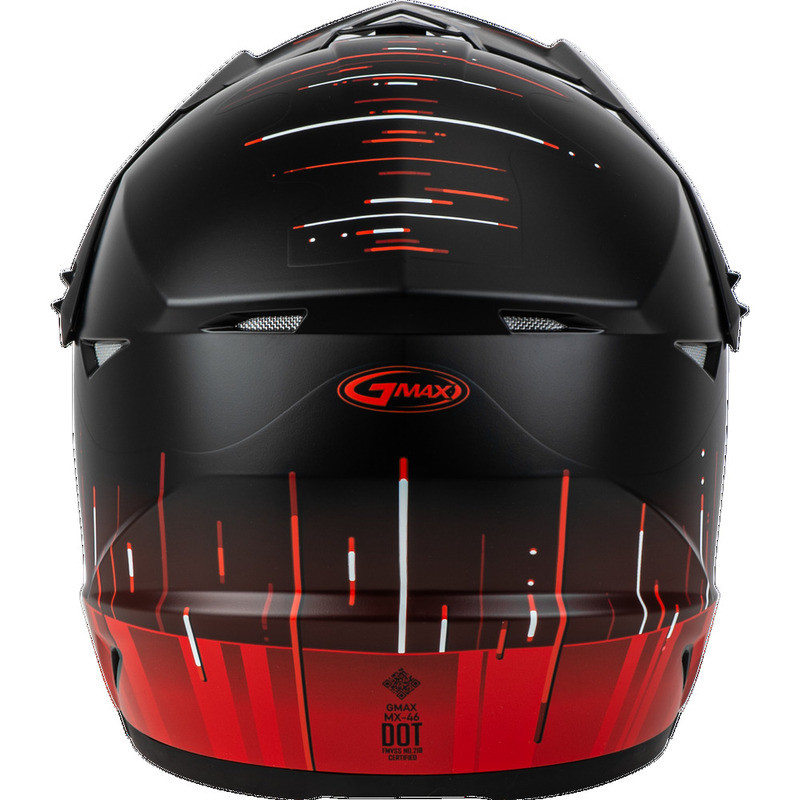 Gmax MX-46 Frequency Matte Black Red Helmet