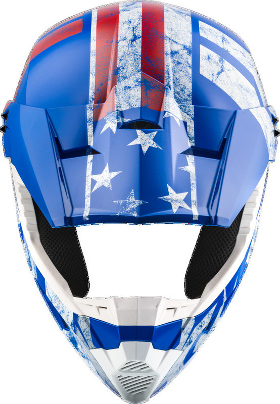 Gmax MX-46 Patriot Red White Blue Helmet