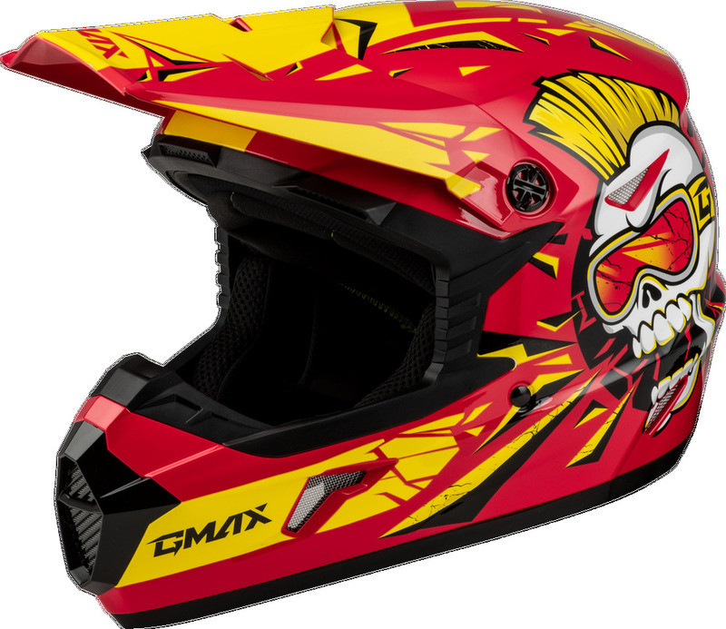 Gmax MX-46Y Unstable Red Yellow Helmet
