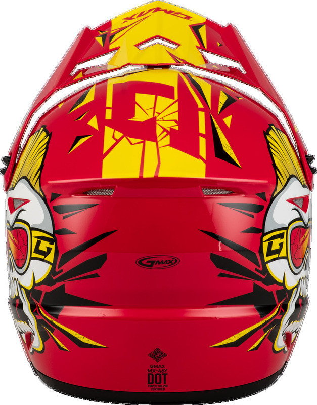 Gmax MX-46Y Unstable Red Yellow Helmet