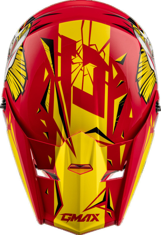 Gmax MX-46Y Unstable Red Yellow Helmet