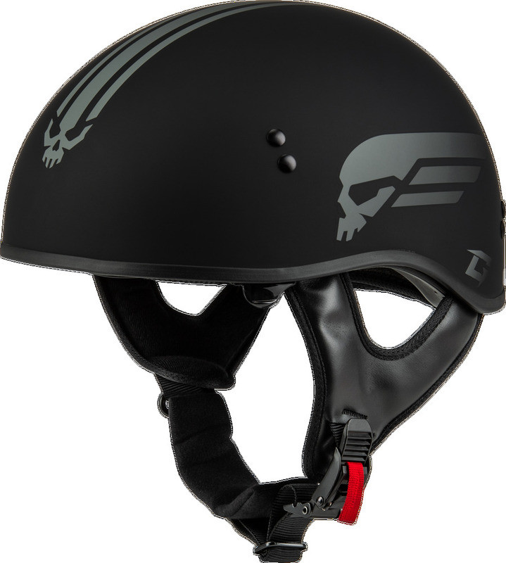 Gmax HH-65 Retribution Matte Black Silver Helmet