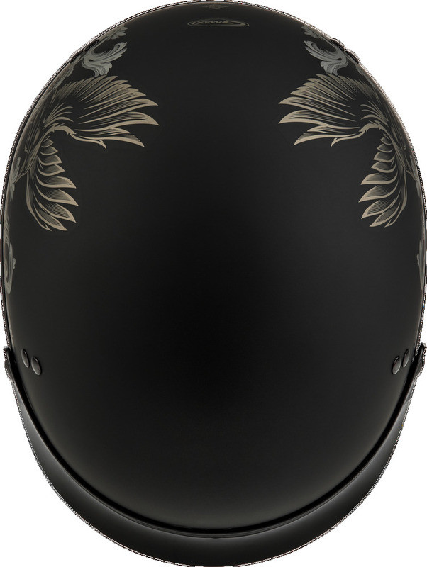 Gmax HH-65 Corvus Matte Black Tan W/ Peak Helmet