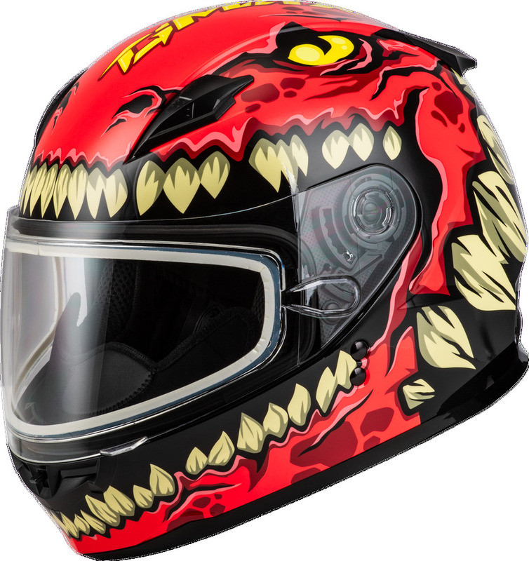 Gmax Youth GM-49Y Drax Snow Red Helmet