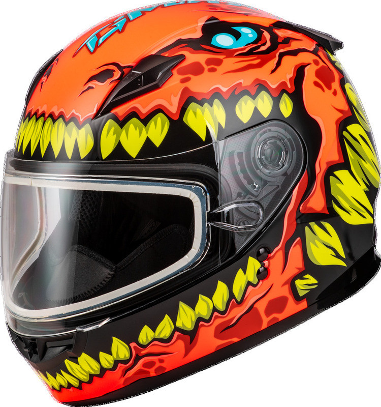 Gmax Youth GM-49Y Drax Snow Orange Helmet