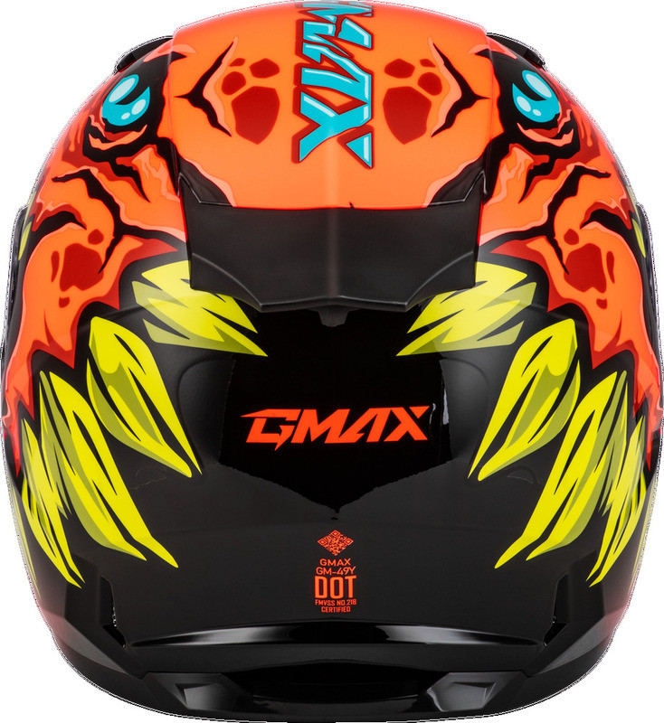 Gmax Youth GM-49Y Drax Snow Orange Helmet