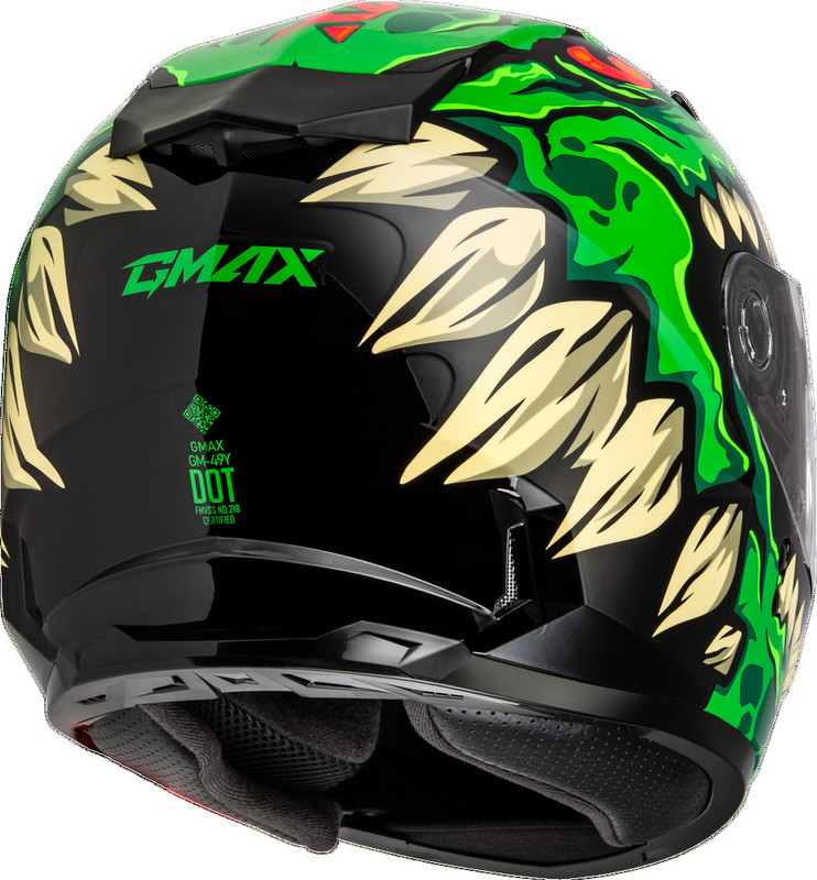 Gmax Youth GM-49Y Drax Snow Green Helmet