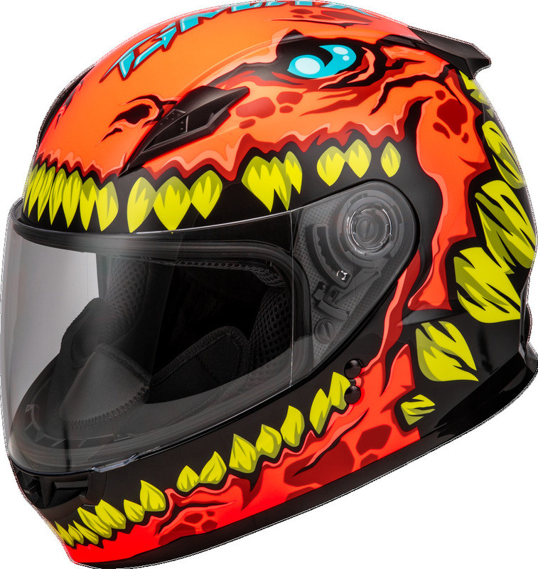 Gmax Youth GM-49Y Drax Orange Helmet