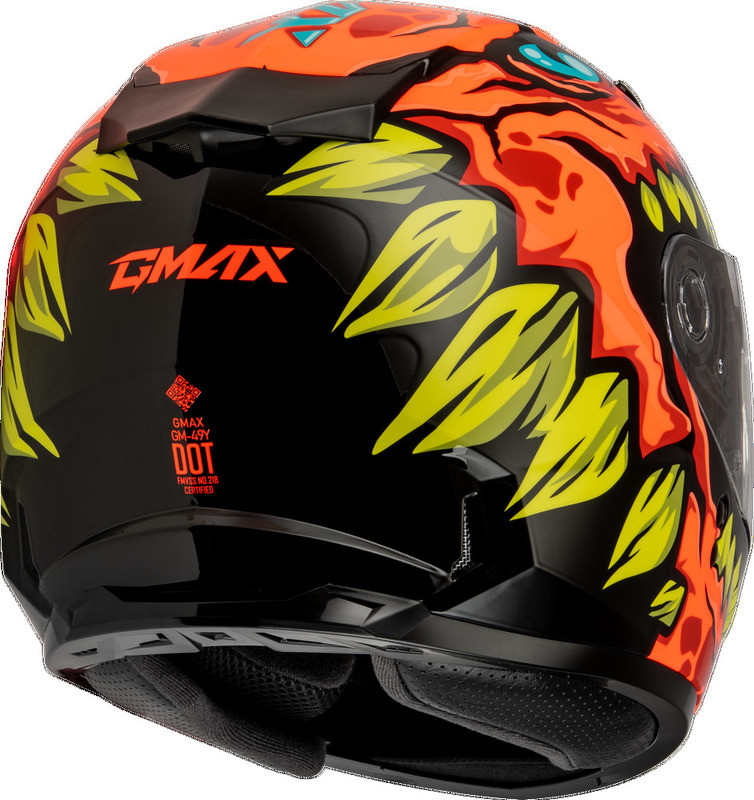 Gmax Youth GM-49Y Drax Orange Helmet
