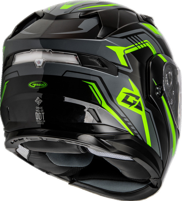 Gmax MD-01S Transistor Black Grey Green Snow Helmet