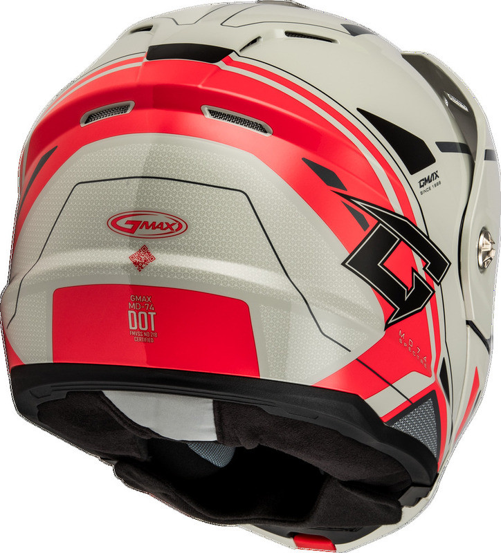 Gmax MD-74S Spectre Snow Helmet Electric Shield White Red