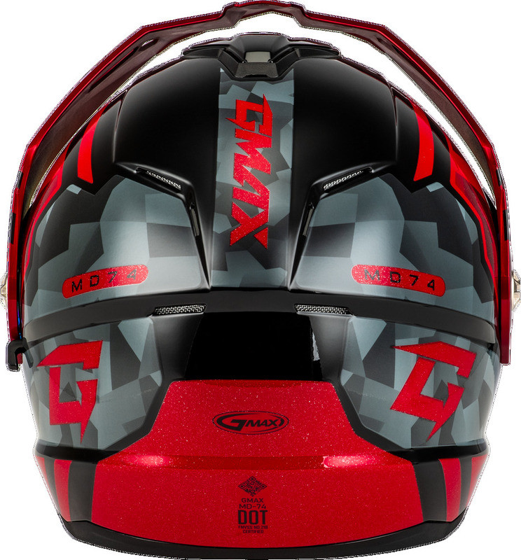 Gmax MD-74 Striker Black Gray Red Helmet