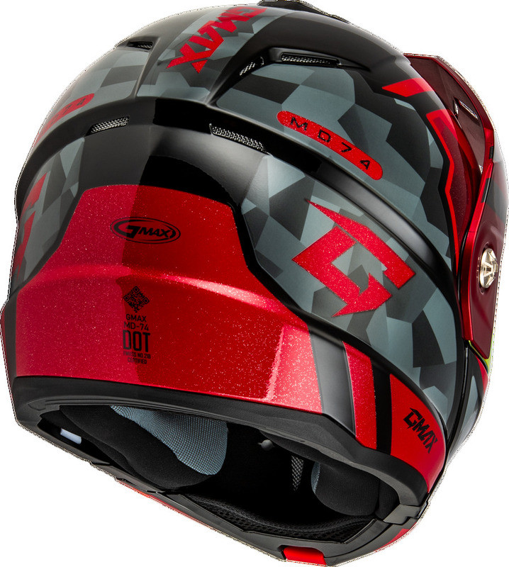 Gmax MD-74 Striker Black Gray Red Helmet