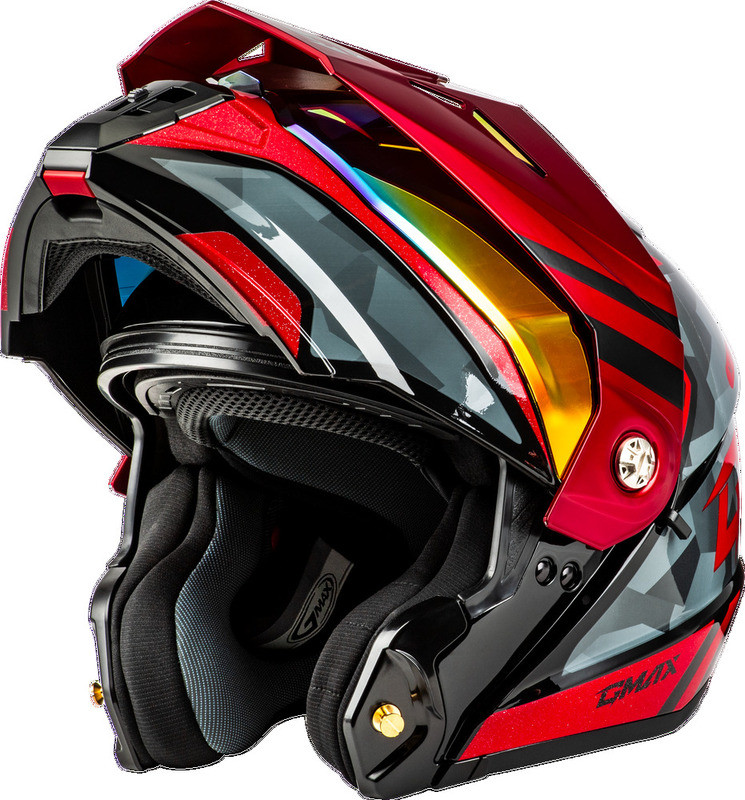Gmax MD-74 Striker Black Gray Red Helmet