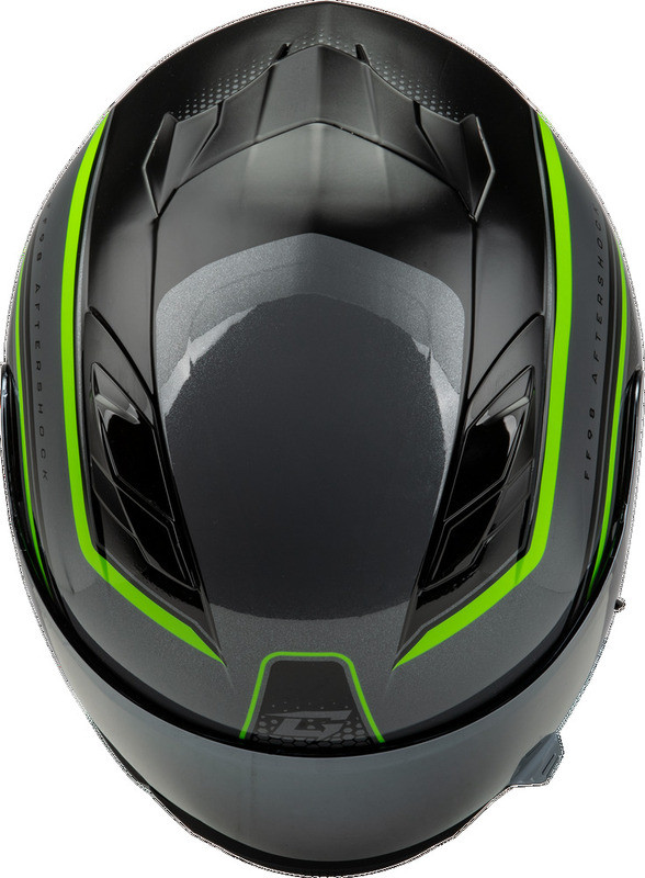 Gmax FF-98 Aftershock Grey Neon Green Helmet