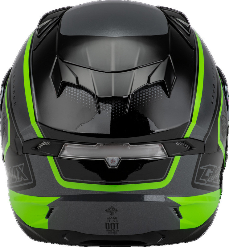 Gmax FF-98 Aftershock Grey Neon Green Helmet