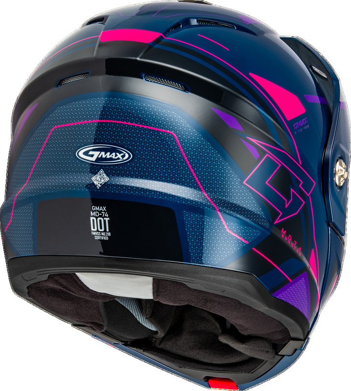 Gmax MD-74S Spectre Blue Pink Purple Electric Shield Helmet