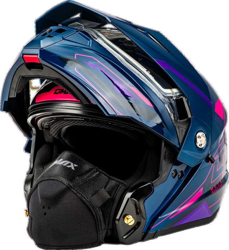 Gmax MD-74S Spectre Blue Pink Purple Electric Shield Helmet