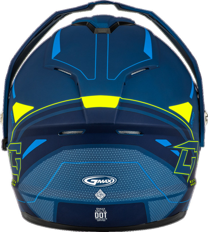 Gmax MD-74S Spectre Matte Blue Grn Electric Shield Helmet