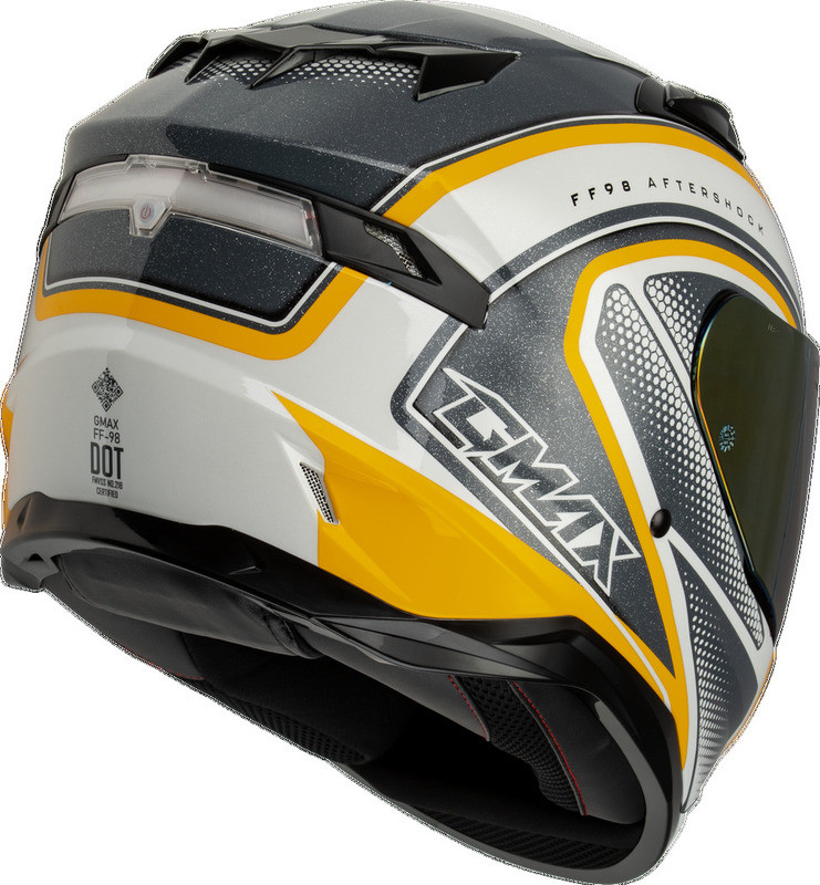 Gmax FF-98 Aftershock White Silver Metallic Helmet
