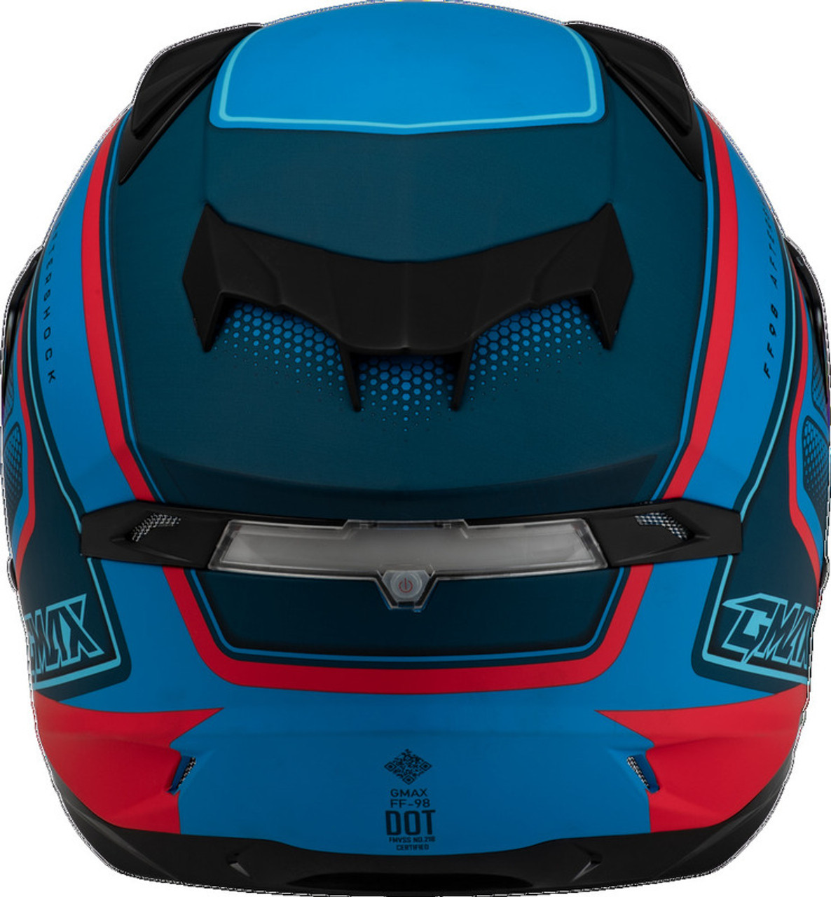 Gmax FF-98 Aftershock Matte Blue Red Helmet