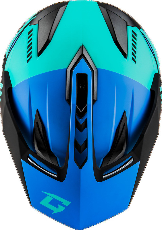 Gmax GM-11S Ronin Matte Black Blue Electric Shield Helmet
