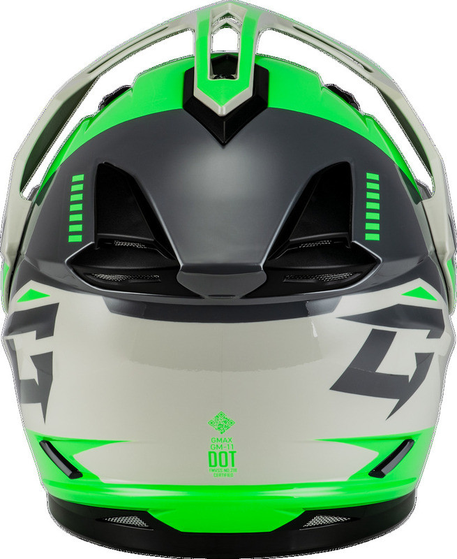 Gmax GM-11S Ronin Green Grey Electric Shield Helmet
