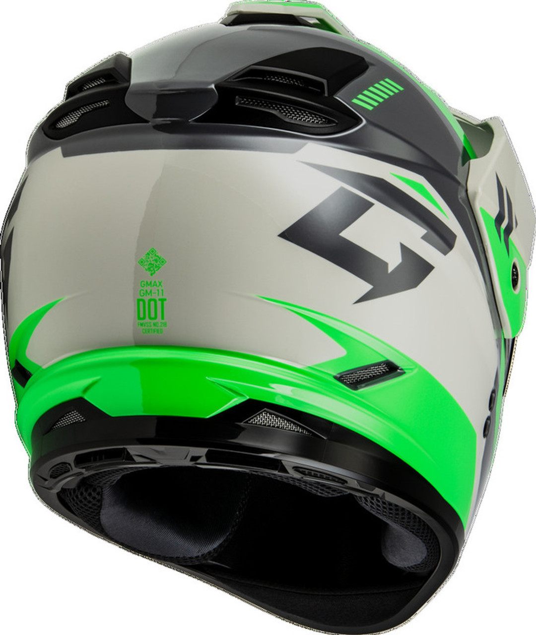 Gmax GM-11S Ronin Green Grey Electric Shield Helmet