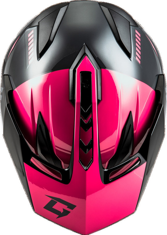 Gmax GM-11S Ronin Black Grey Pink Electric Shield Helmet