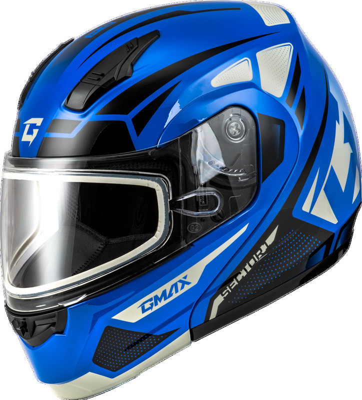 Gmax MD-04S Sector Blue Black Snow Helmet