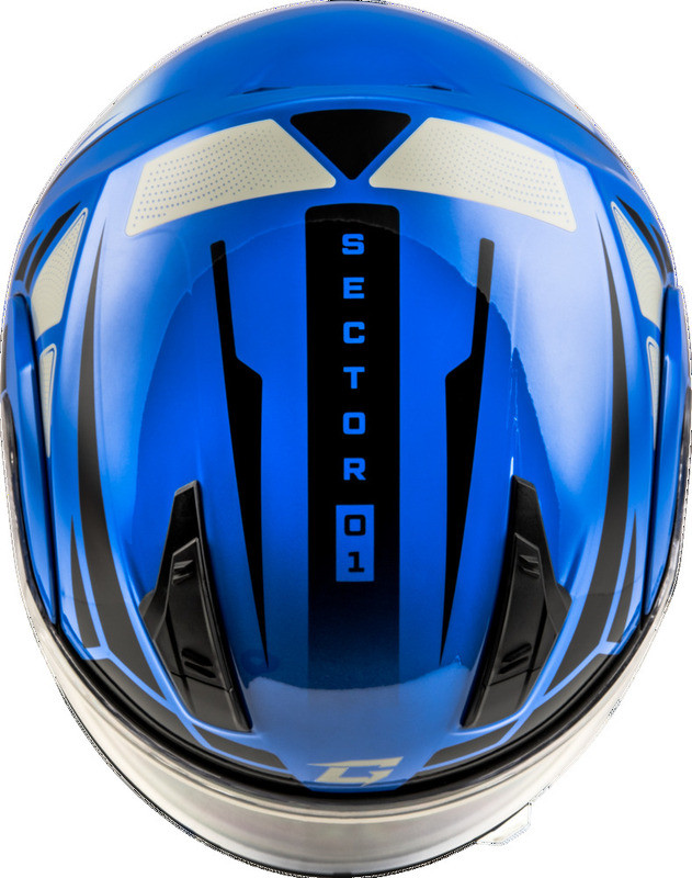 Gmax MD-04S Sector Blue Black Snow Helmet