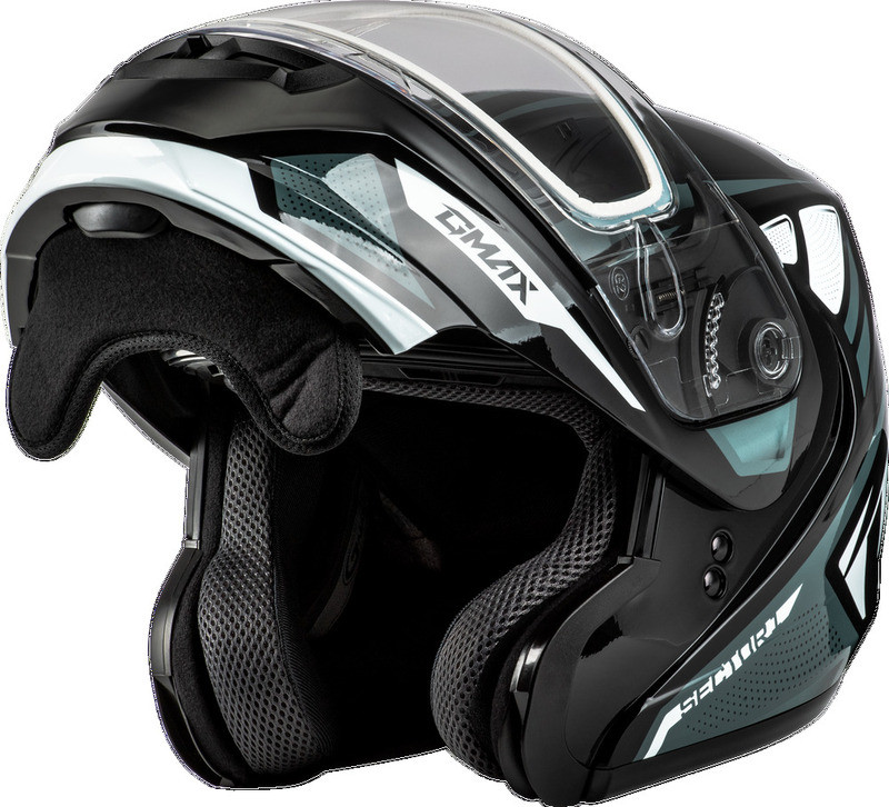 Gmax MD-04S Sector Black Silver Snow Helmet