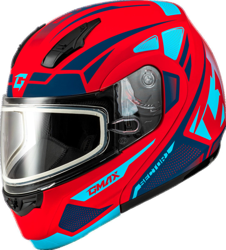Gmax MD-04S Sector Red Blue Snow Helmet