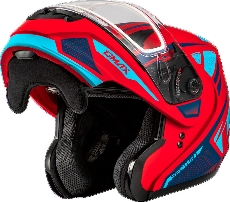 Gmax MD-04S Sector Red Blue Snow Helmet
