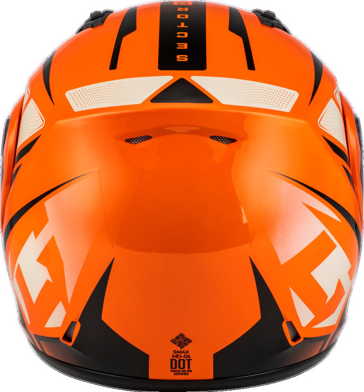 Gmax MD-04S Sector Orange Black Snow Helmet