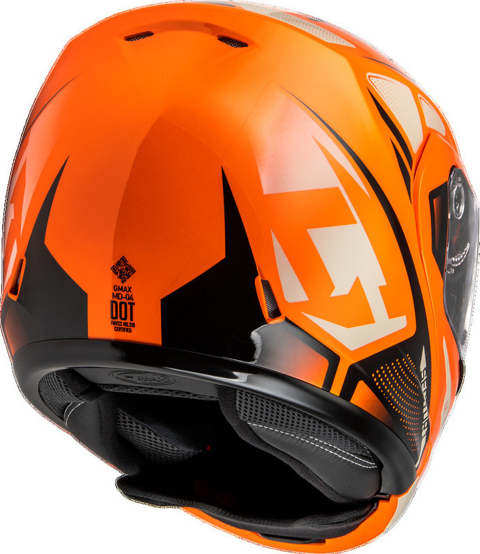 Gmax MD-04S Sector Orange Black Snow Helmet