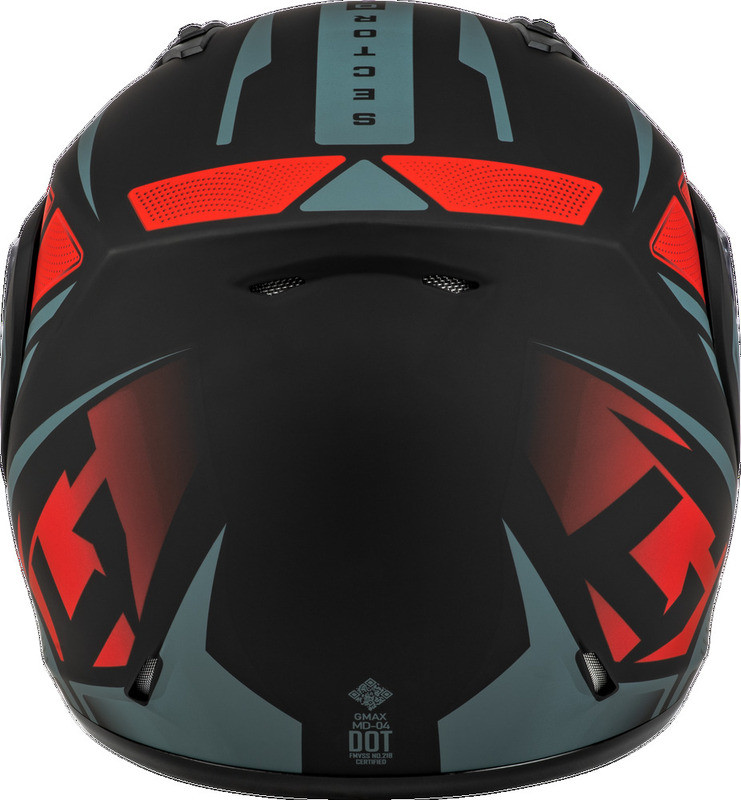 Gmax MD-04S Sector Black Red Snow Helmet