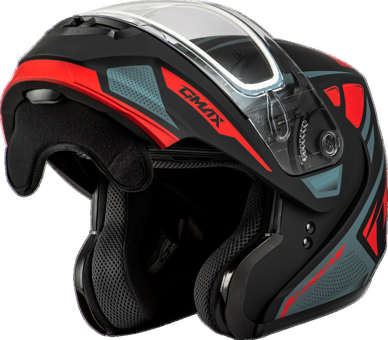 Gmax MD-04S Sector Black Red Snow Helmet