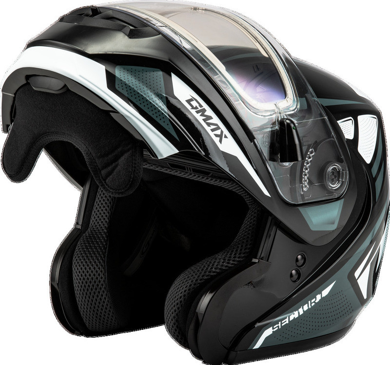 Gmax MD-04S Sector Black Silver Electric Shield Helmet