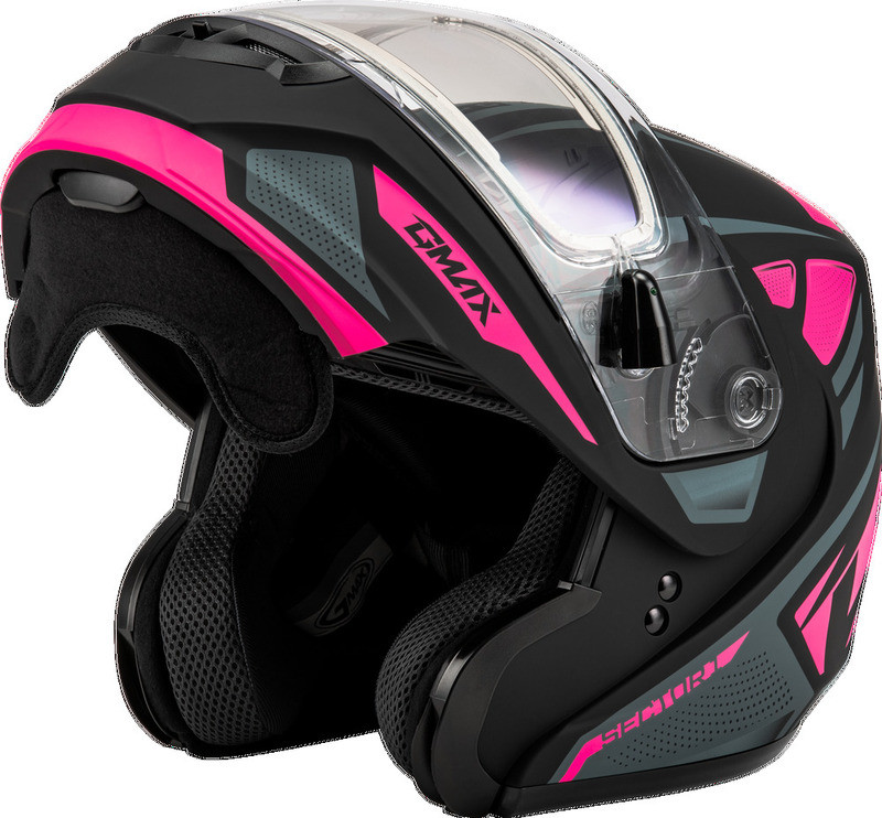 Gmax MD-04S Sector Black Pink Electric Shield Helmet