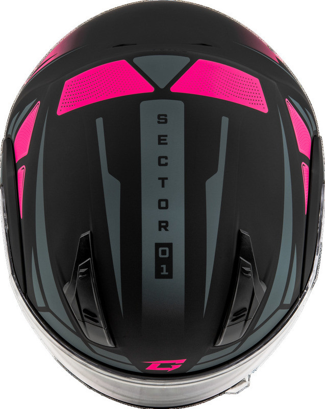 Gmax MD-04S Sector Black Pink Electric Shield Helmet